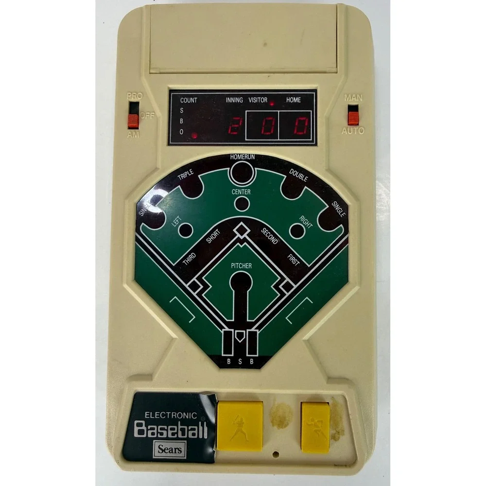 Vintage 1980 Sears Electronic Baseball Handheld Game No. 65094 *TESTED/WORKDS*